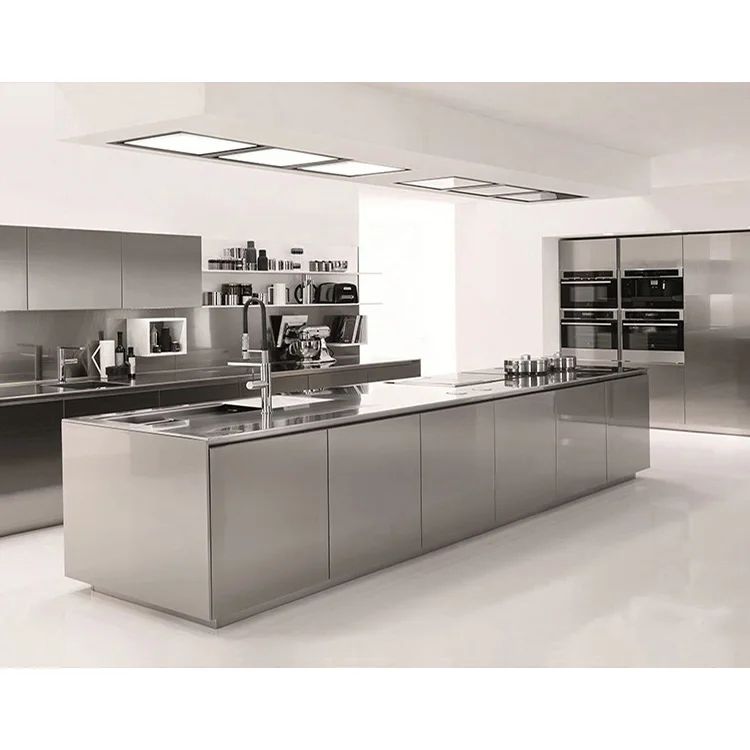 stainless steel kitchen counter